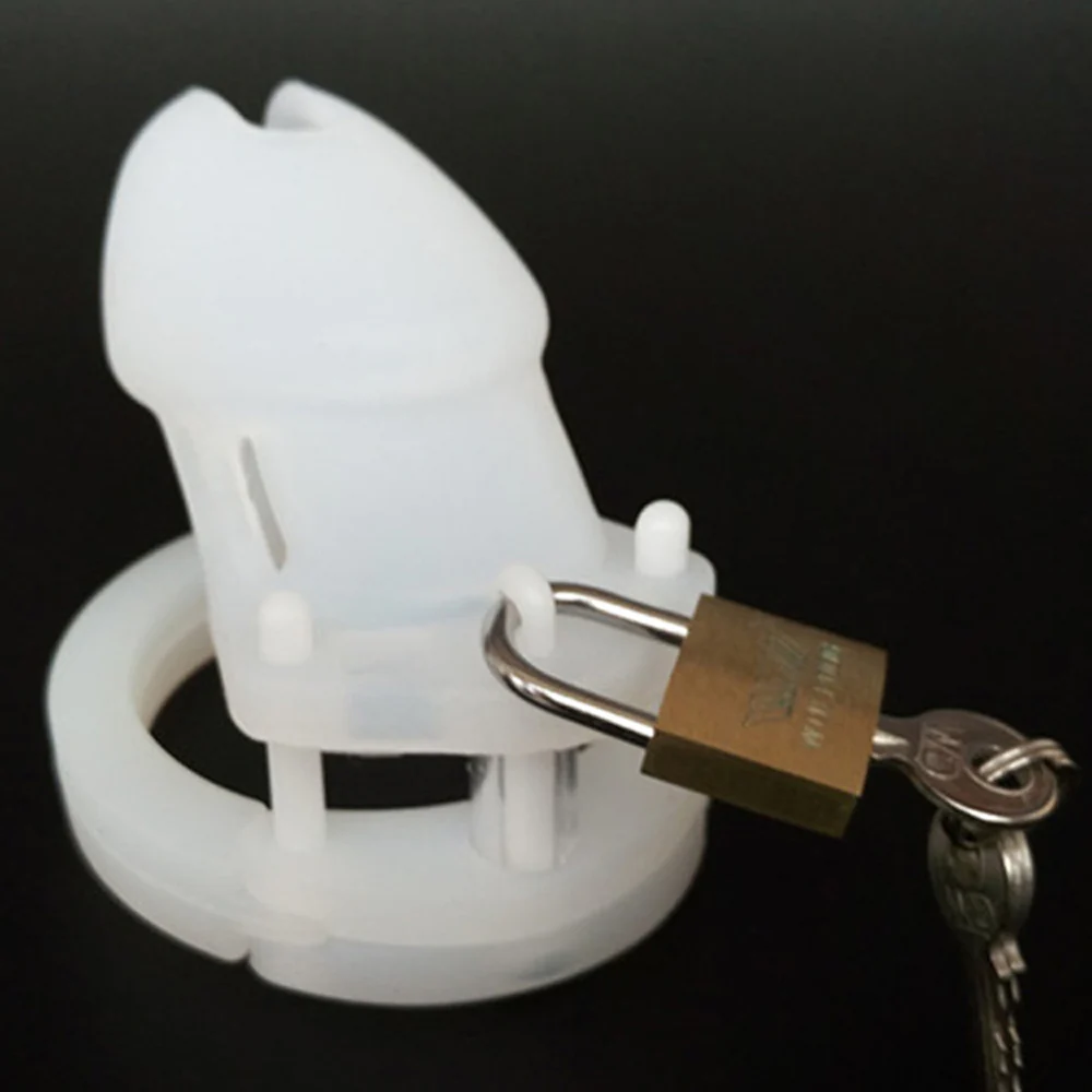 CB6000 White Soft Silicone Chastity Cage - Image 3