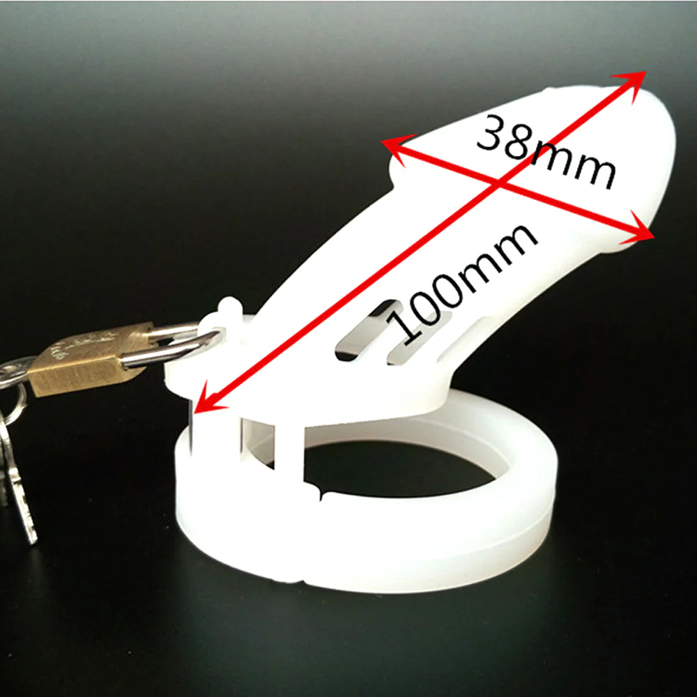 CB6000 White Soft Silicone Chastity Cage - Image 4