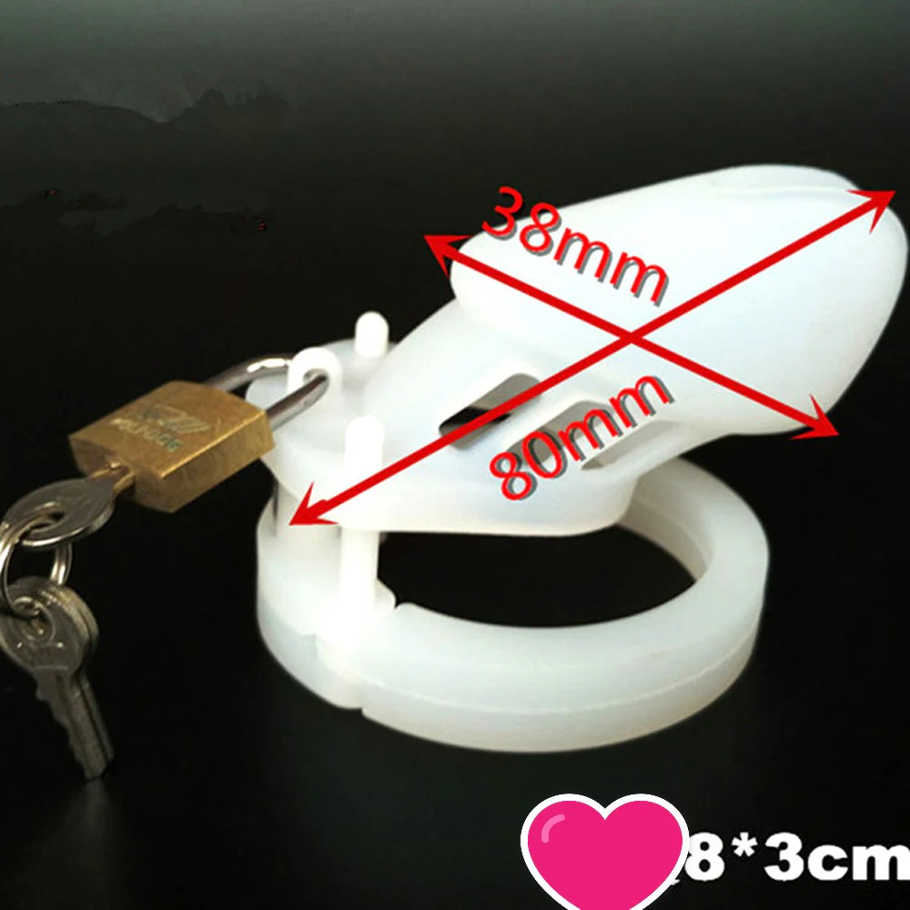 CB6000 White Soft Silicone Chastity Cage - Image 5
