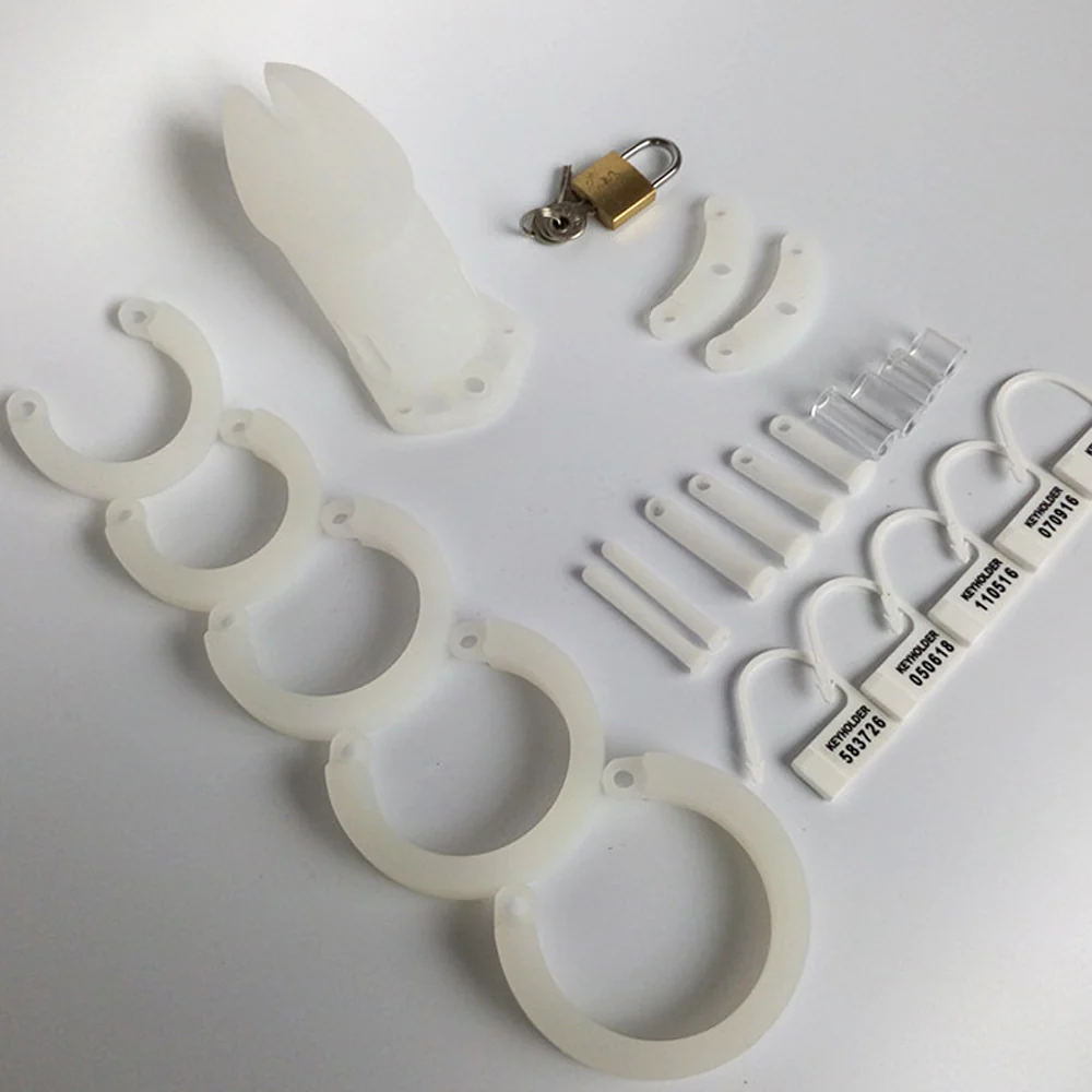 CB6000 White Soft Silicone Chastity Cage - Image 6