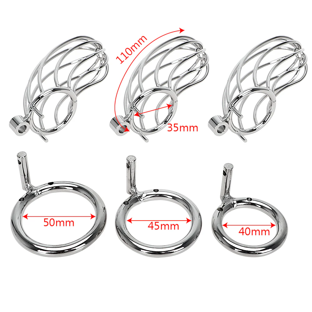 CC10 Steel Chastity Cage 4.3 Inches Long - Image 2