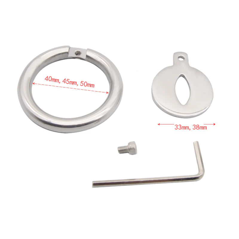 CC42 Extreme Flat Metal Chastity Cage - Image 5