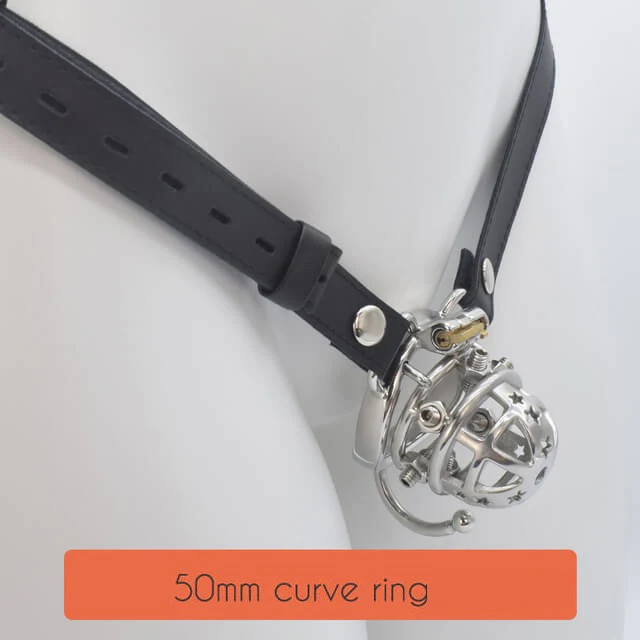 CC74  Brutal BDSM Chastity Cage with Belt - Image 8