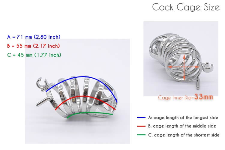 CC75 Bondage Cock Cage with Male Chastity Belt - Image 3