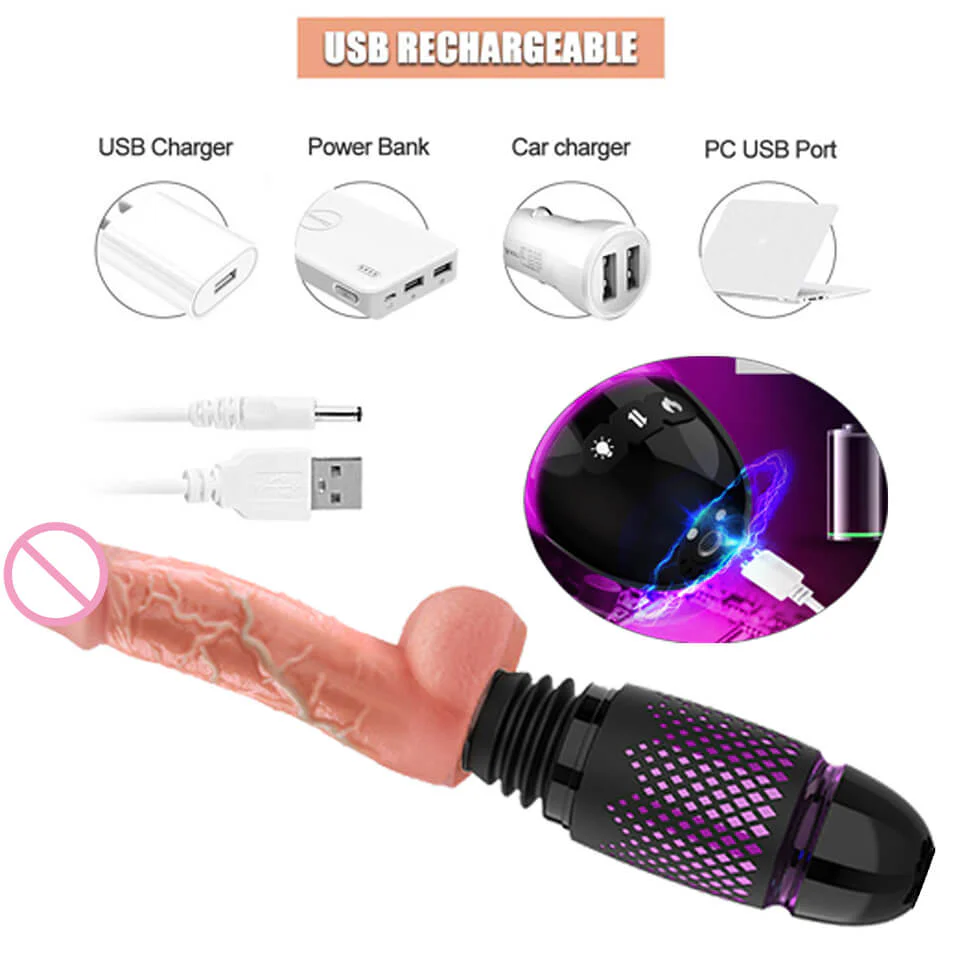 CC77 Emote Control Heating Artificial Penis Butt Plug Anal Sex Machine - Image 4