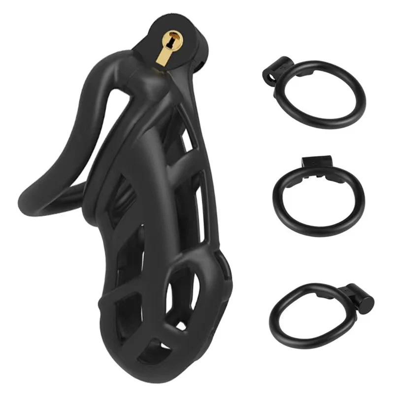 Cobra 2.0 Male Chastity Device With 4 Arc Rings - Image 9