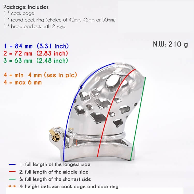 CC88 Fish Chastity Cock Cage for Male Bondage - Image 3