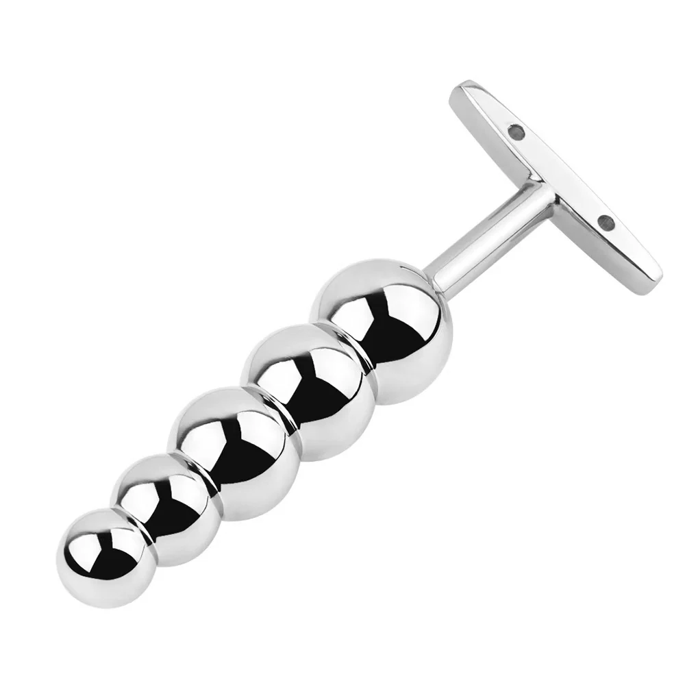 CC91 New Metal Anal Toy Stainless Steel Butt Plug Booty anal Beads Drop - Image 2