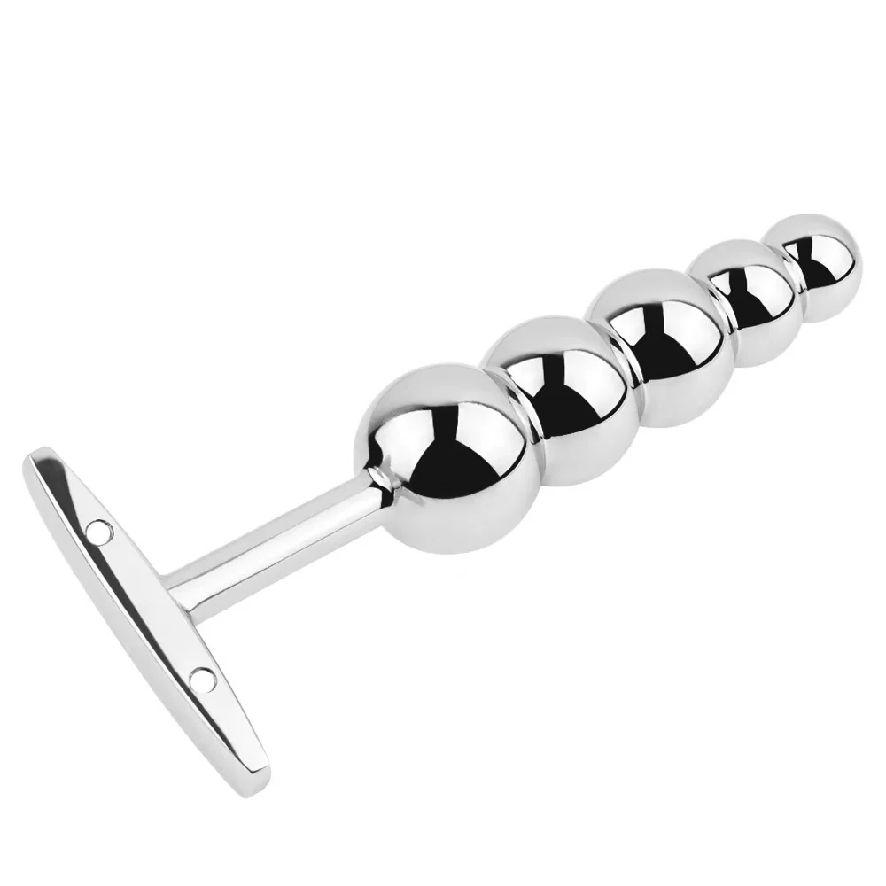CC91 New Metal Anal Toy Stainless Steel Butt Plug Booty anal Beads Drop - Image 3