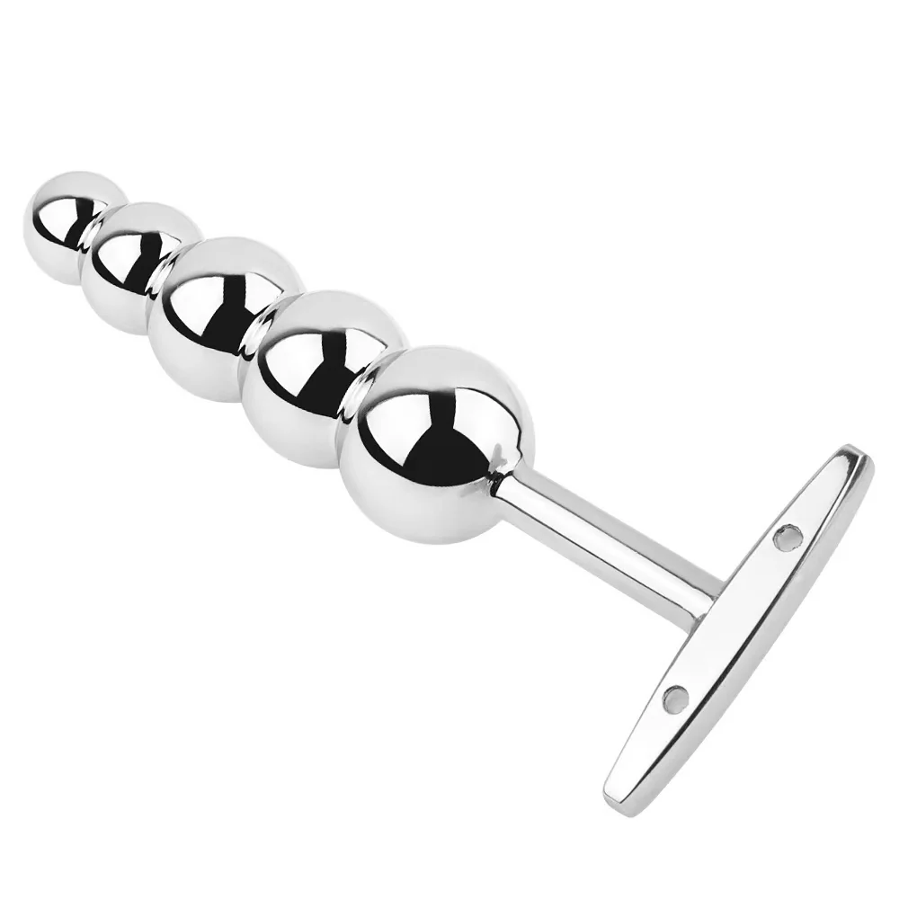CC91 New Metal Anal Toy Stainless Steel Butt Plug Booty anal Beads Drop - Image 4
