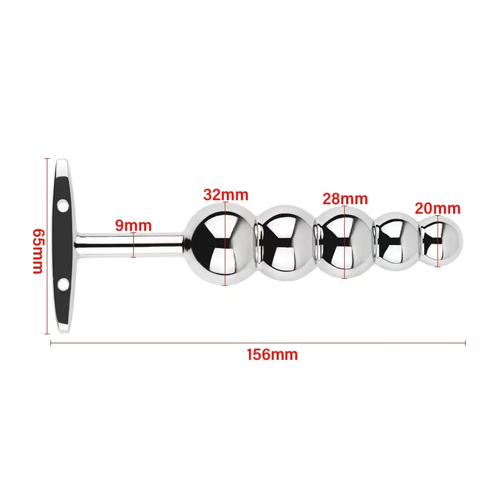 CC91 New Metal Anal Toy Stainless Steel Butt Plug Booty anal Beads Drop - Image 7