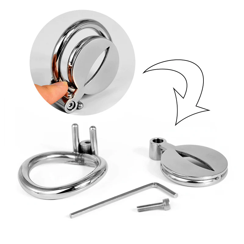 CC97 Circular Arc Clasp Flat Chastity Lock - Image 3