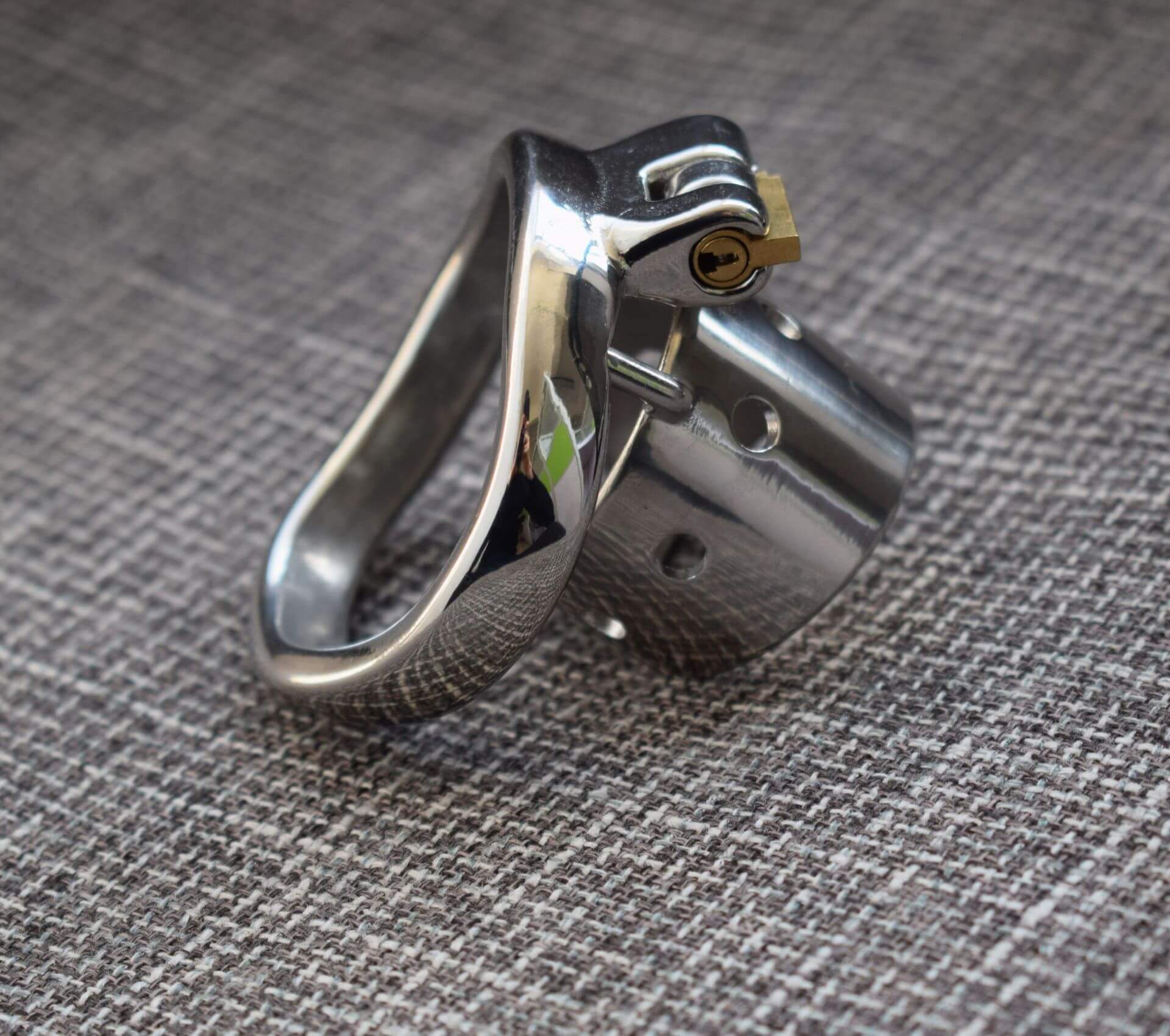 CC98 New stainless steel short chastity lock - Image 6