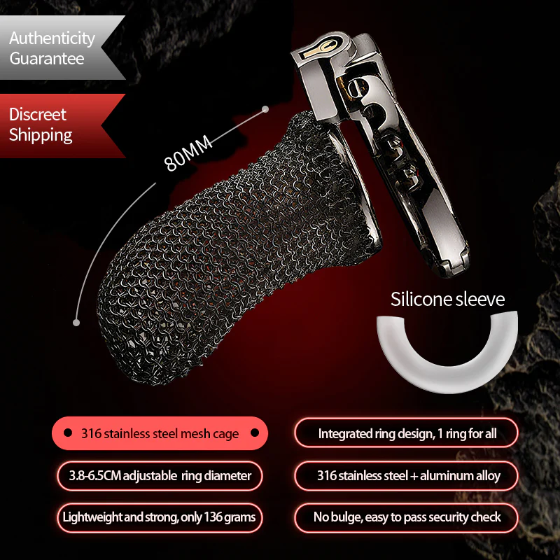 Chainmail Chastity Cage Adjustable - Image 9