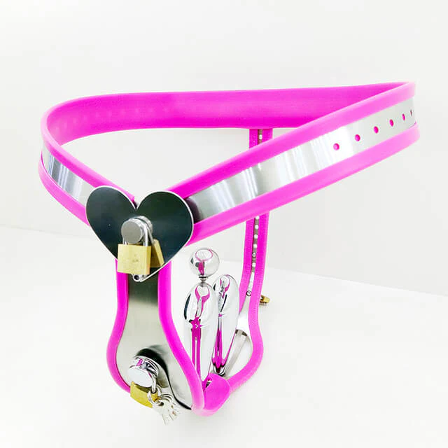 Chastity Belt With Anal Vagina Plug Removable - Image 4