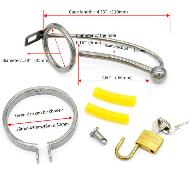 Chastity Lock Urethral Sound Dilators Penis Plug - Image 4