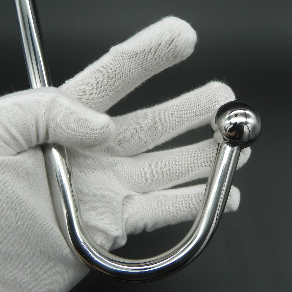 Chrome Plated Anal Hook w/ Ball Hole - Image 3