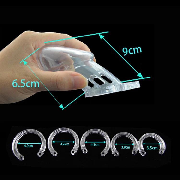 Closure | Firm Plastic Chastity Cage 3.54 Inches - Image 2