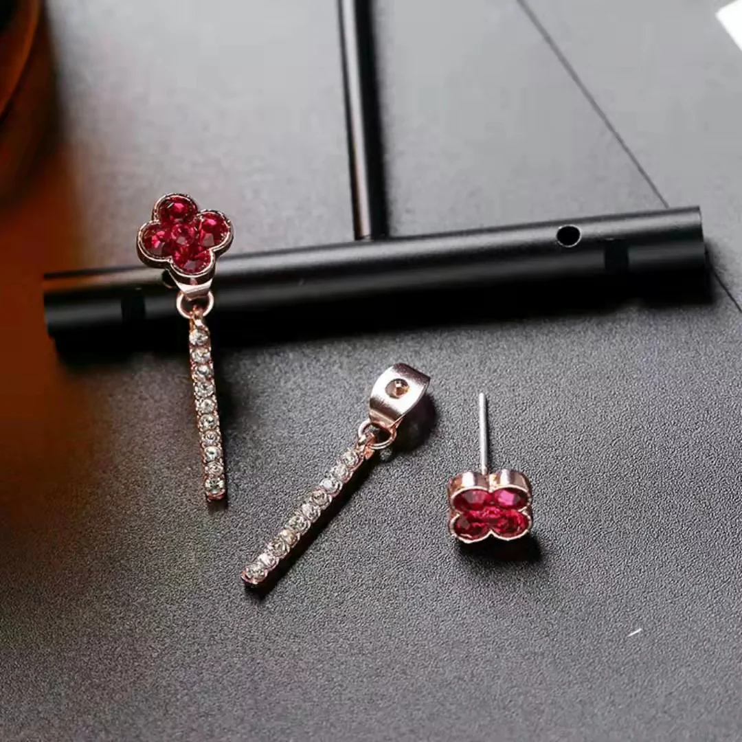 Clover Dangle Clip On Earrings - Image 3