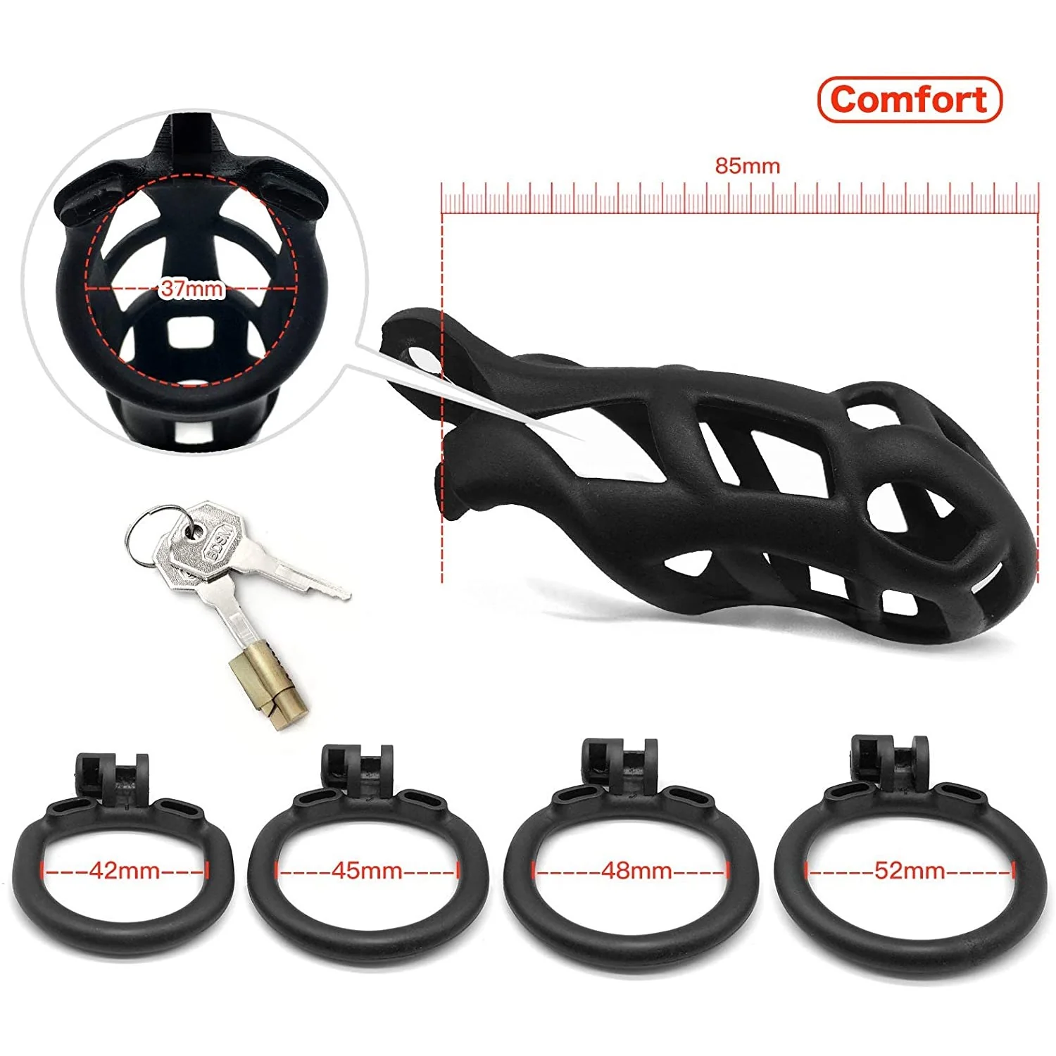 Cobra Male Chastity Device Kit 1.97 to 3.94 inches Long - Image 4