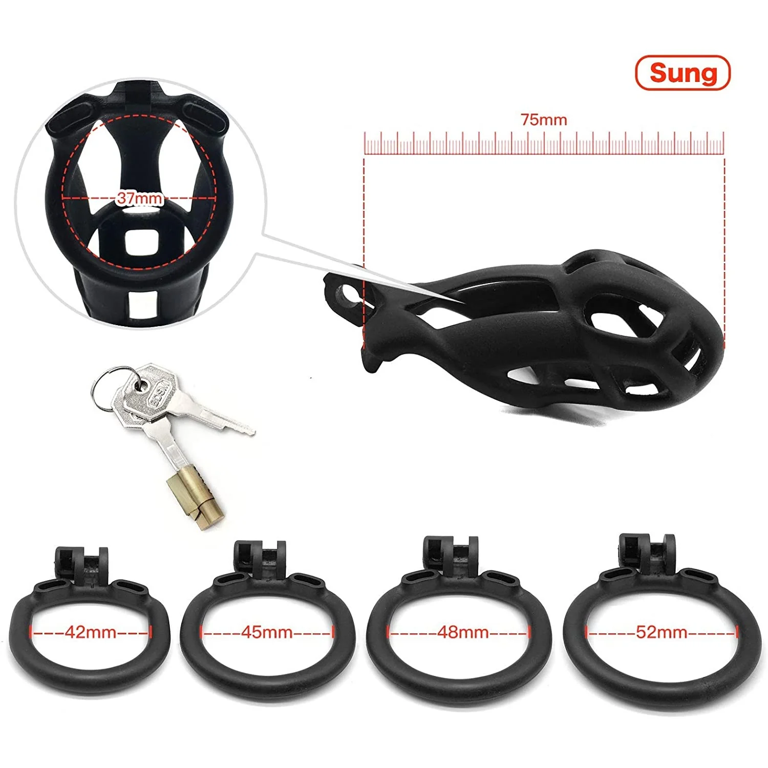 Cobra Male Chastity Device Kit 1.97 to 3.94 inches Long - Image 5