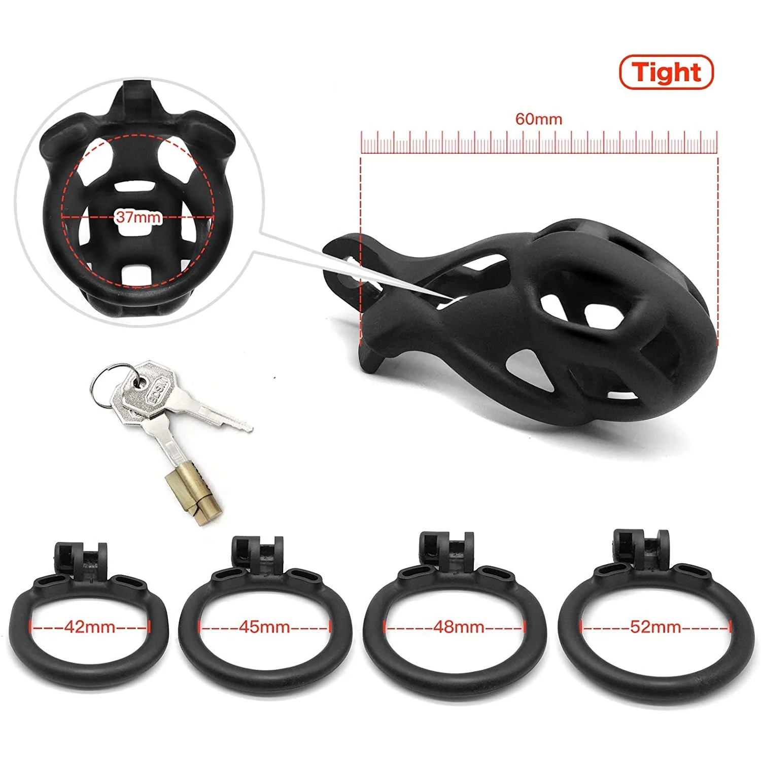 Cobra Male Chastity Device Kit 1.97 to 3.94 inches Long - Image 6