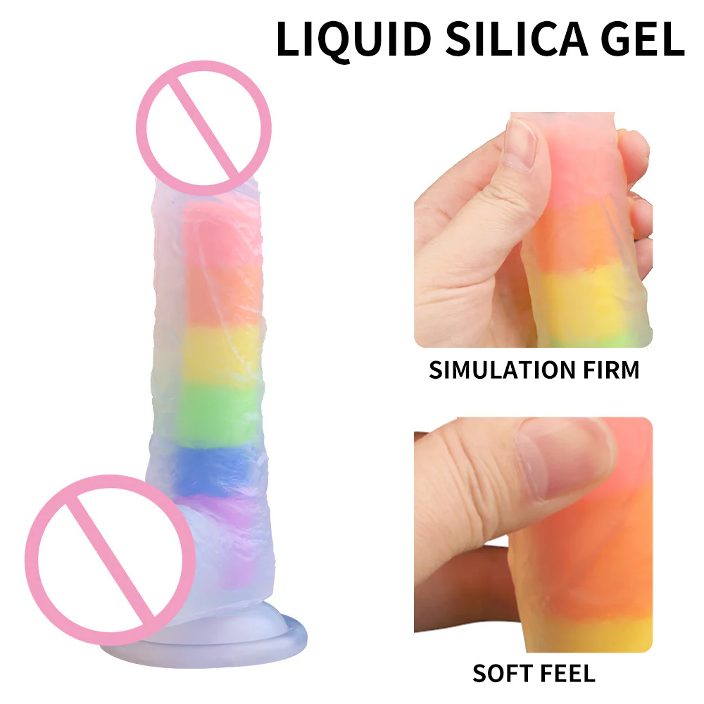 Colorful Silicone Dildo With Suction Cup - Image 2