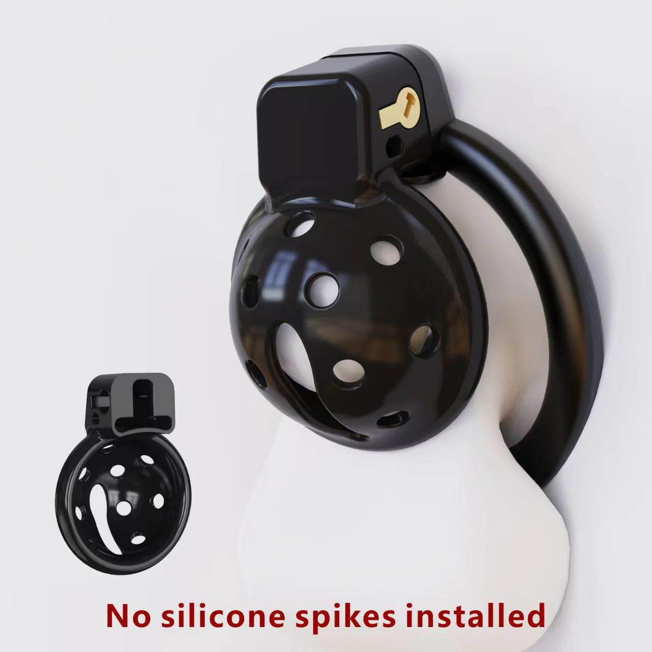 Compact Spiked Silicone Chastity Cage - Image 2