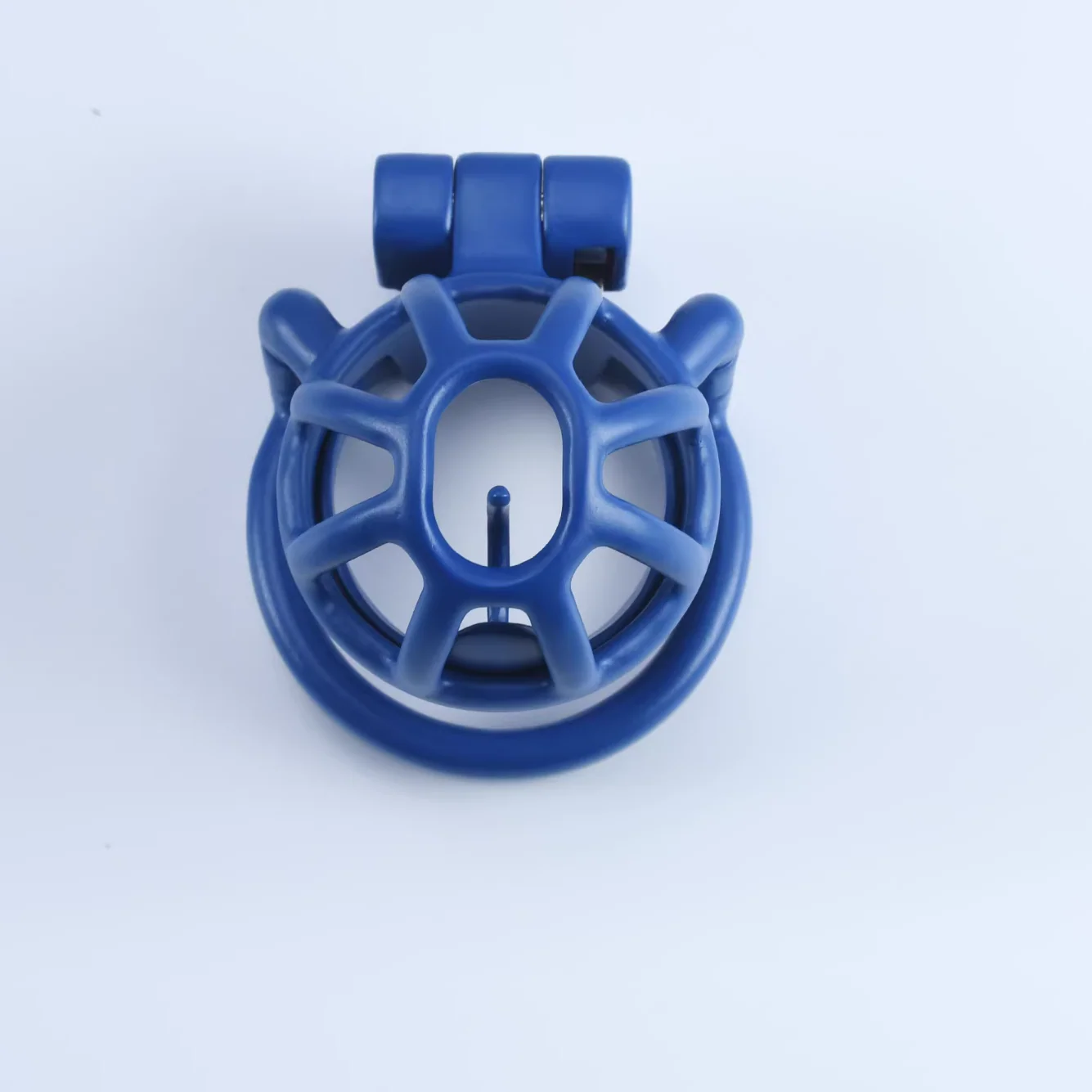 Custom Steel Blue Male Chastity Cage - Image 2
