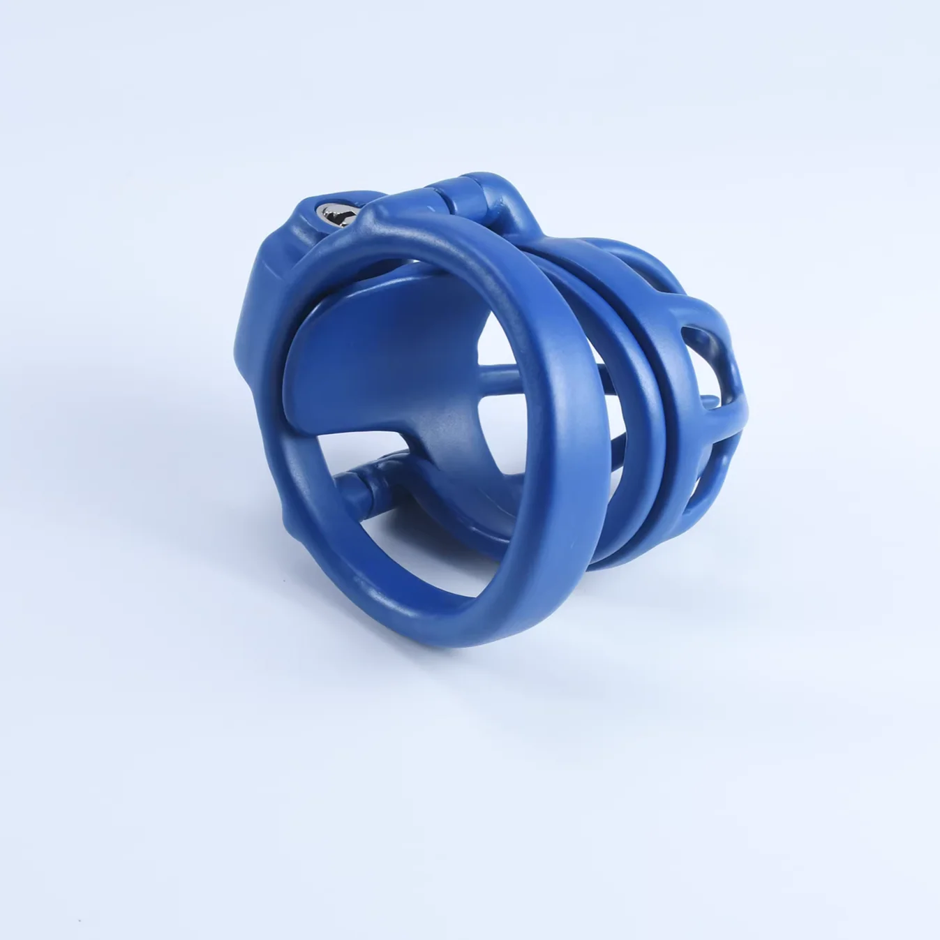 Custom Steel Blue Male Chastity Cage - Image 4