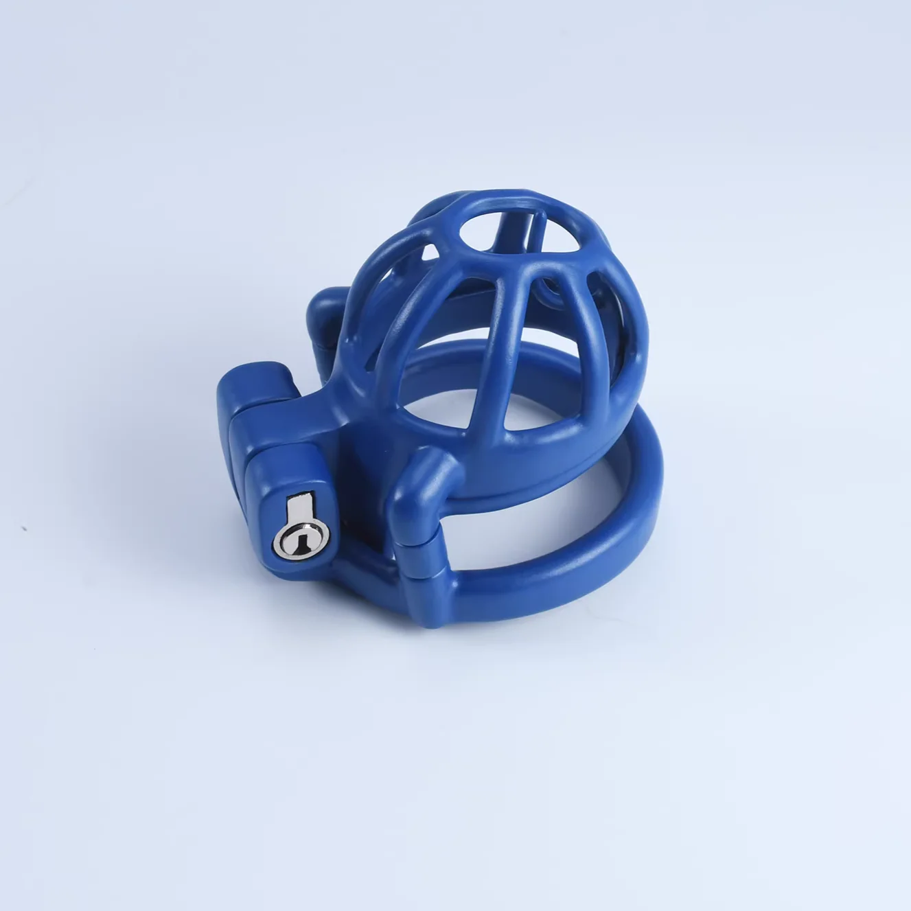 Custom Steel Blue Male Chastity Cage - Image 5