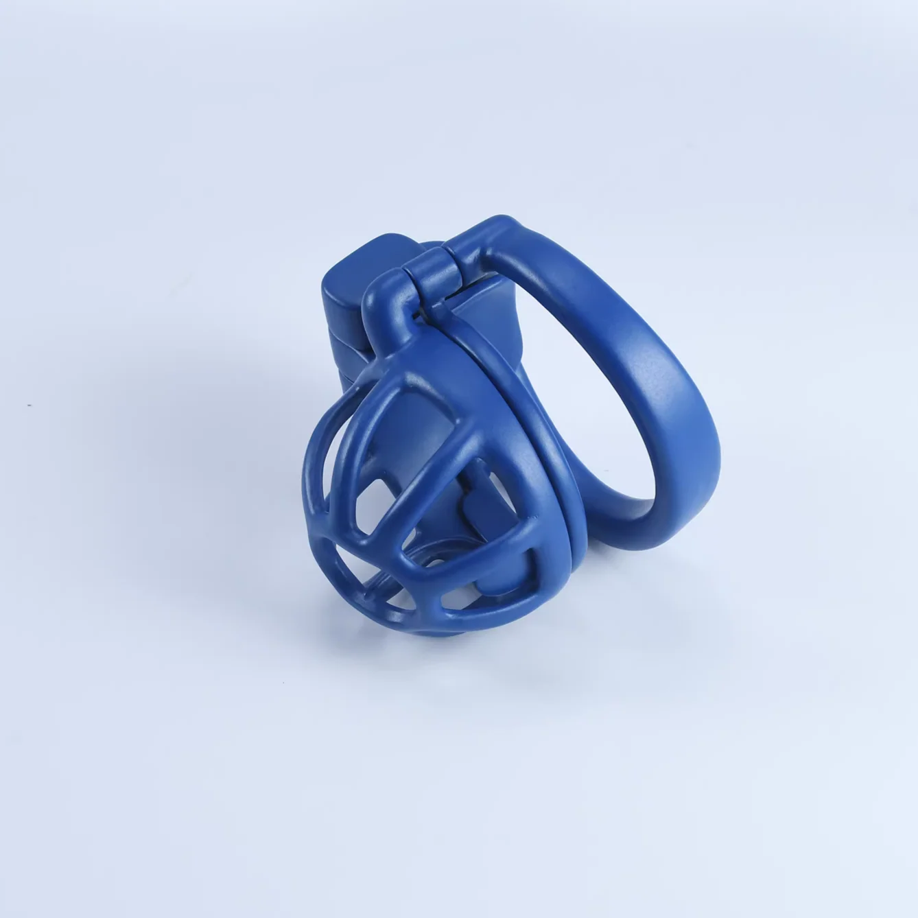 Custom Steel Blue Male Chastity Cage - Image 6