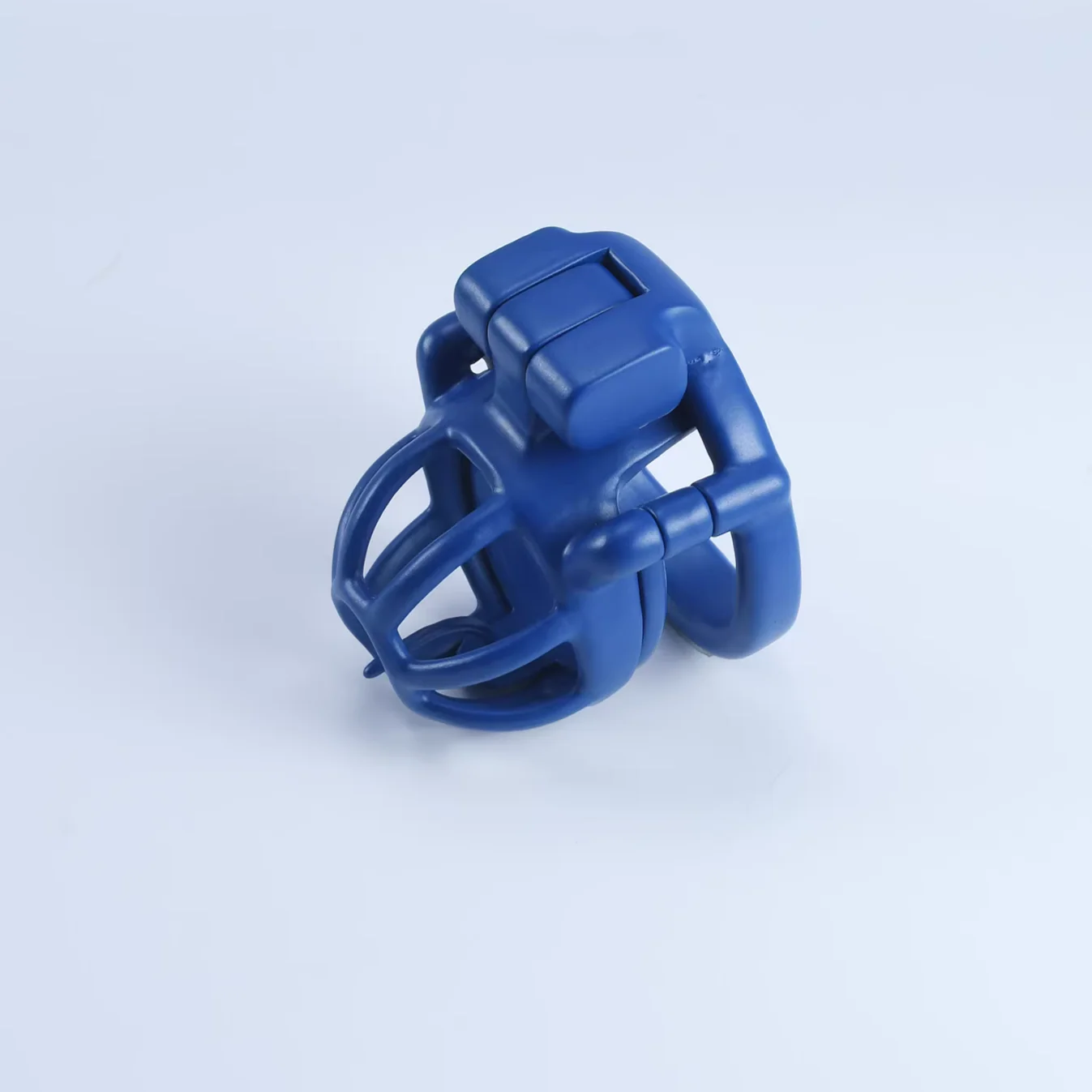 Custom Steel Blue Male Chastity Cage - Image 7