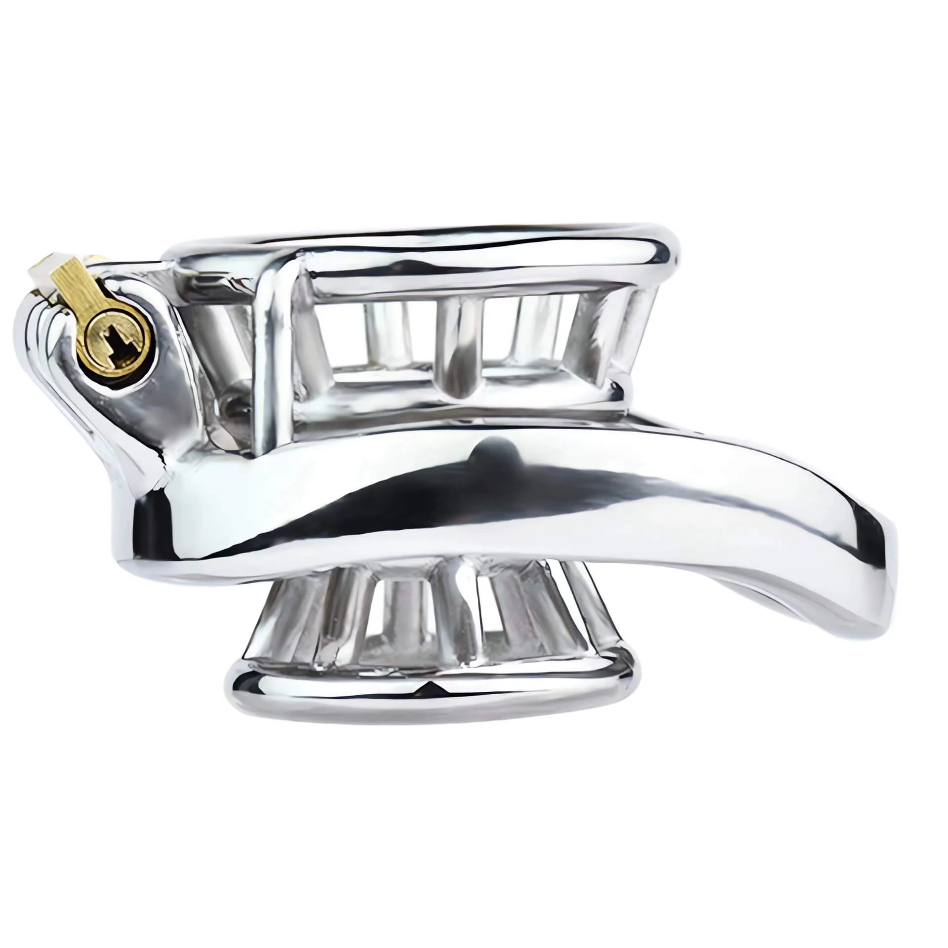 Design Metal Flower Basket Negative Chastity Cage - Image 3