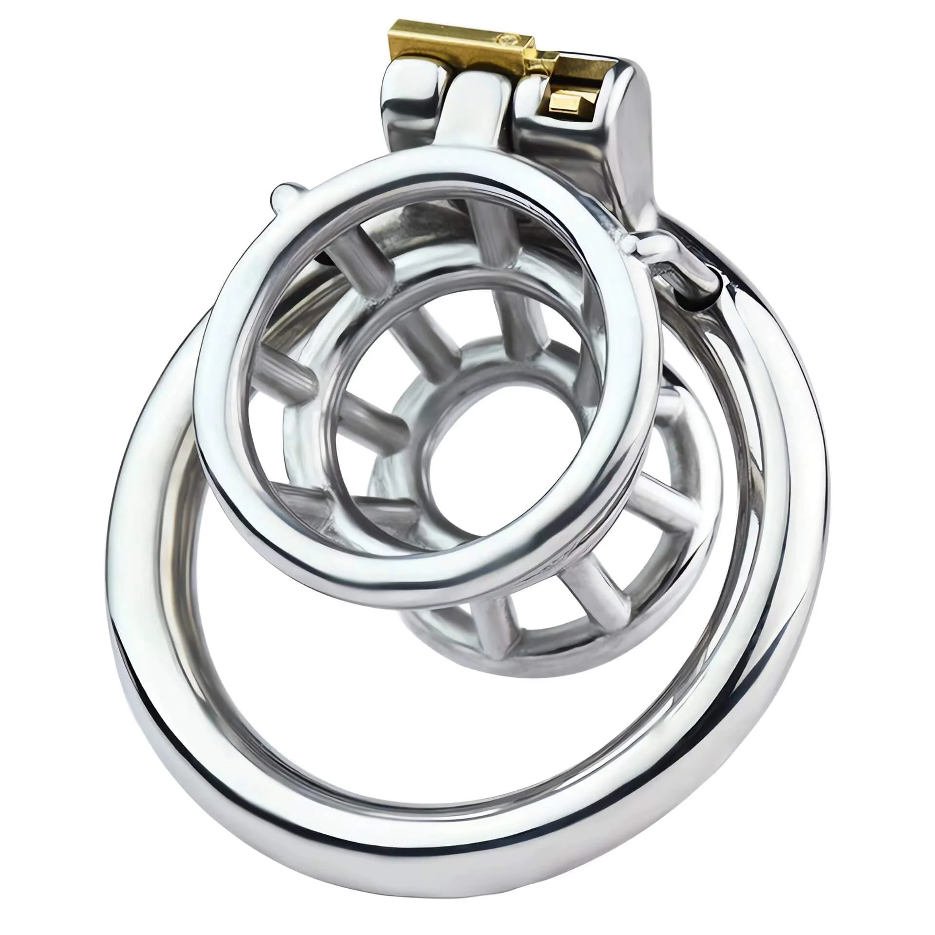 Design Metal Flower Basket Negative Chastity Cage - Image 4