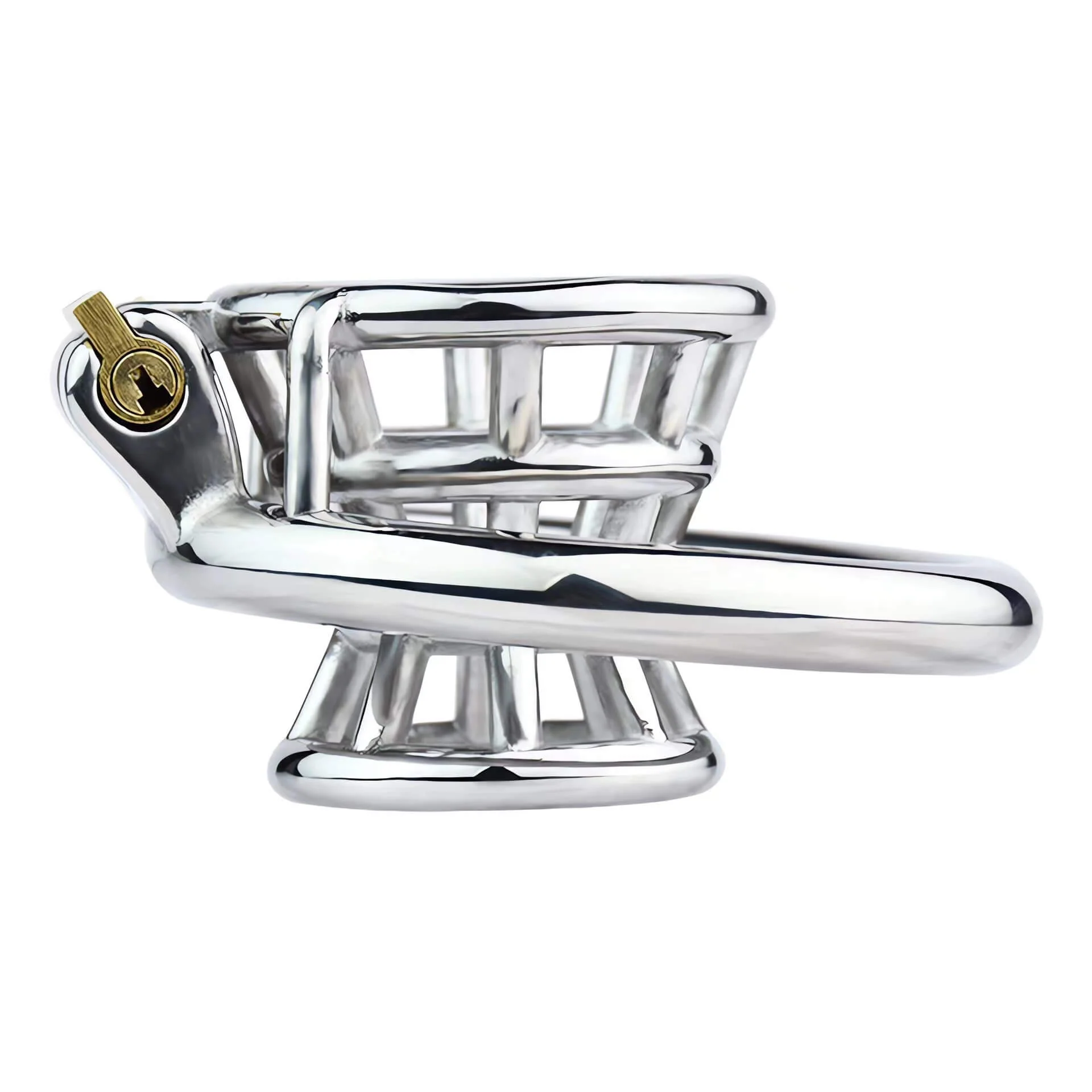 Design Metal Flower Basket Negative Chastity Cage - Image 5