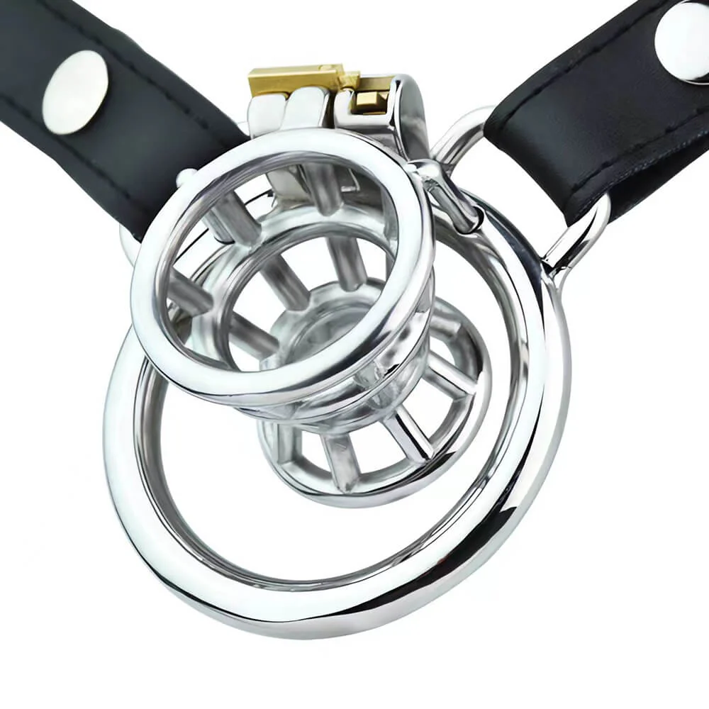 Design Metal Flower Basket Negative Chastity Cage - Image 7