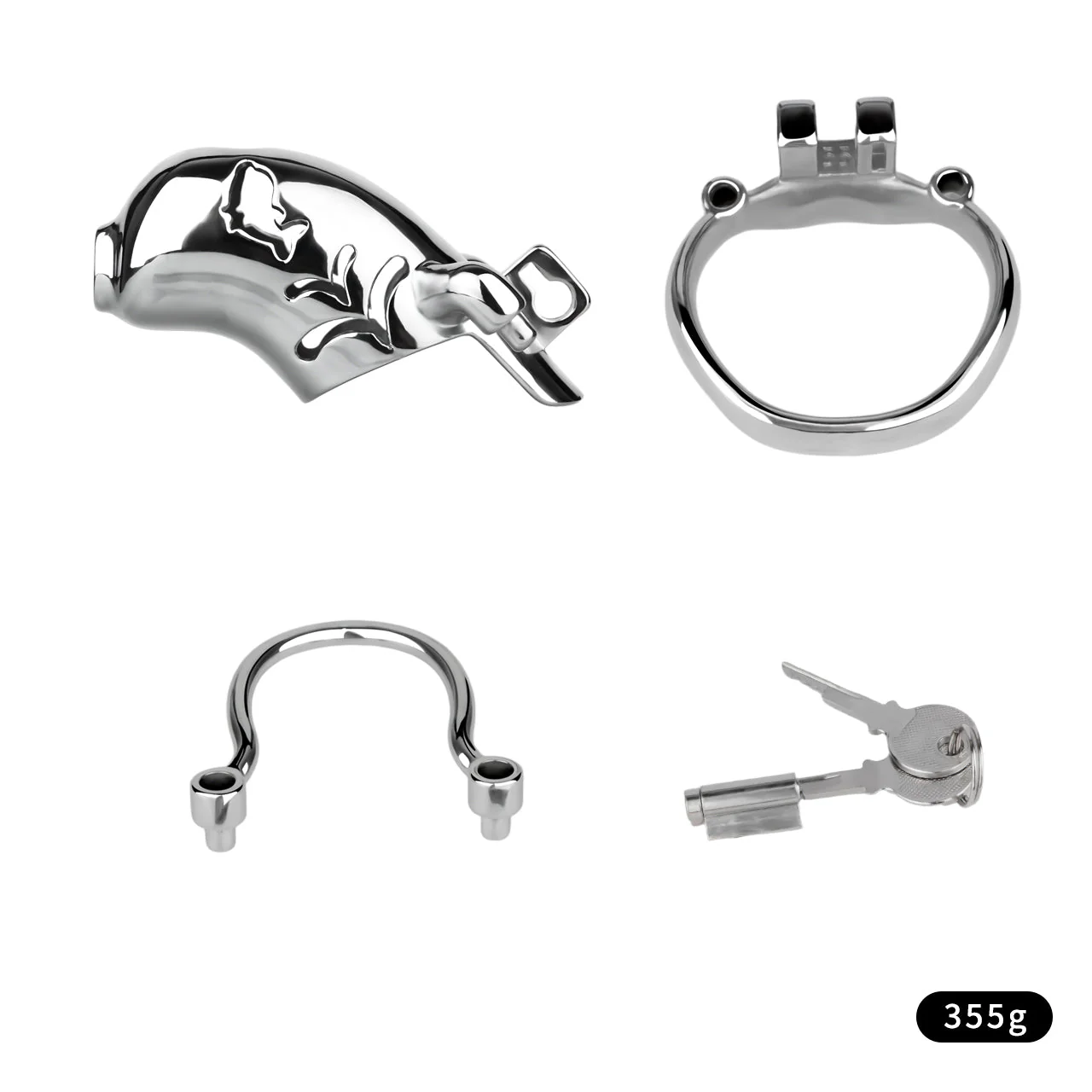 Dolphin Steel Chastity Cage with Anti-ring - Image 17