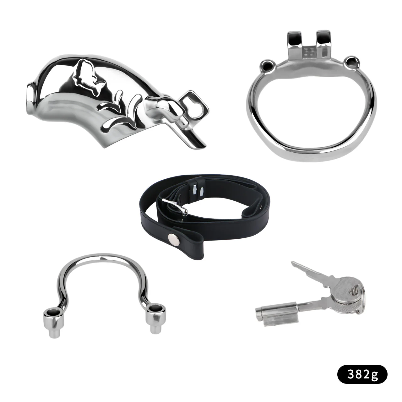 Dolphin Steel Chastity Cage with Anti-ring - Image 18