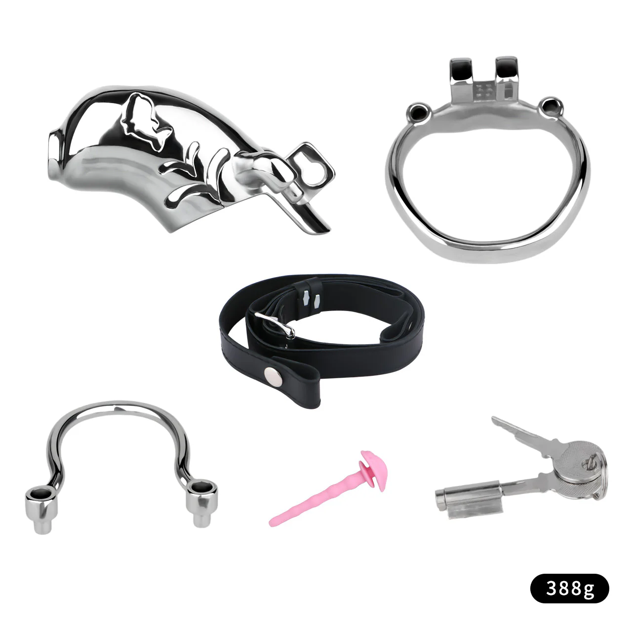 Dolphin Steel Chastity Cage with Anti-ring - Image 4