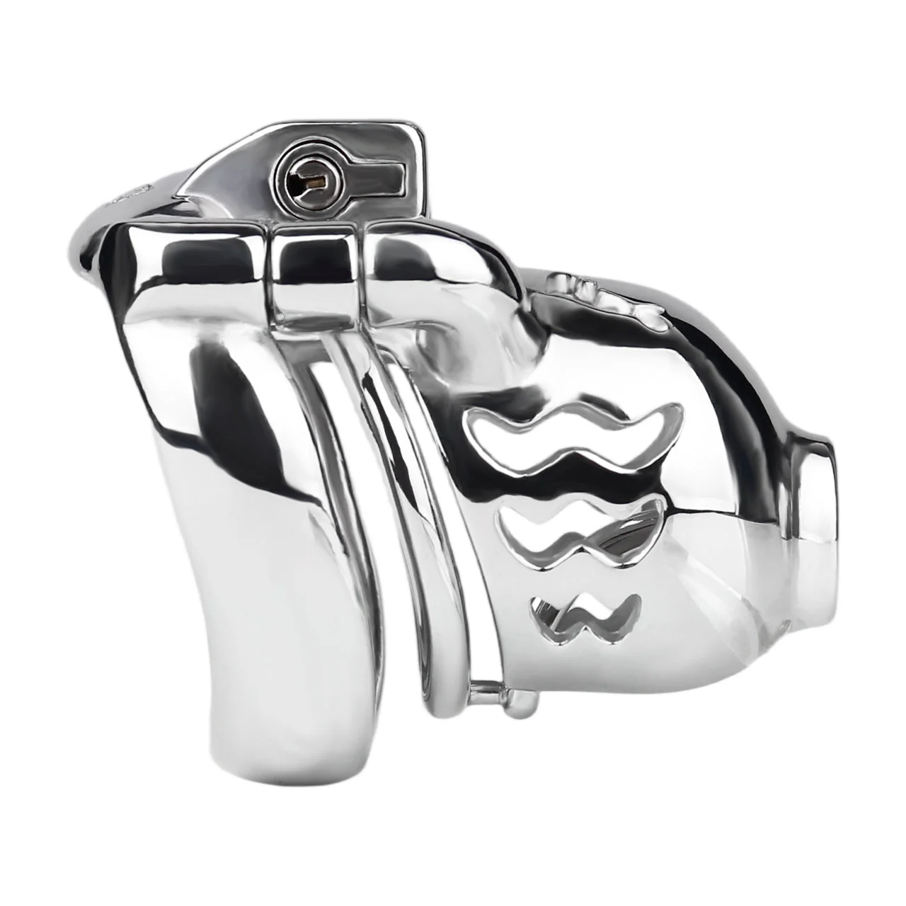 Dolphin Steel Chastity Cage With PA Piercing - Image 11