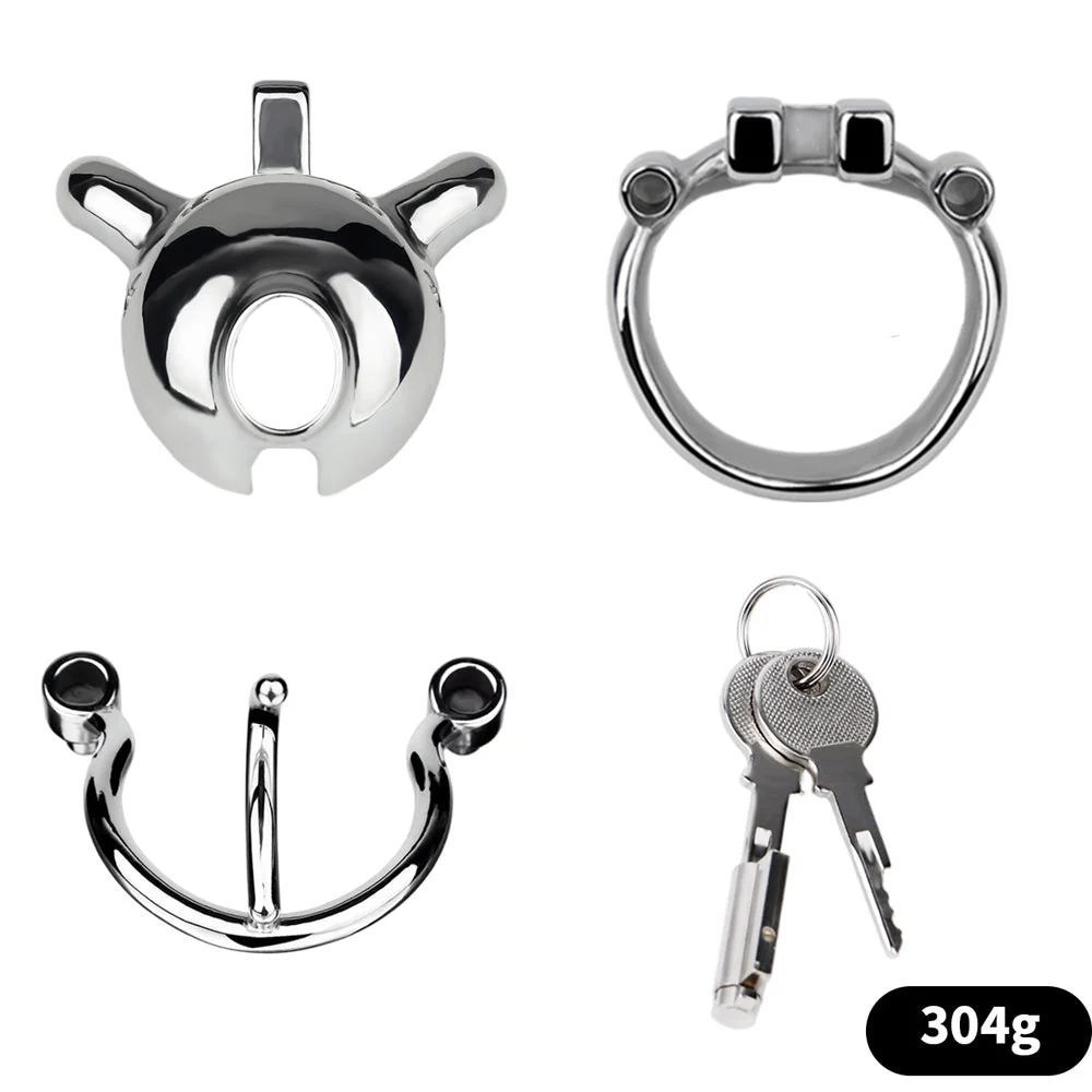 Dolphin Steel Chastity Cage With PA Piercing - Image 8