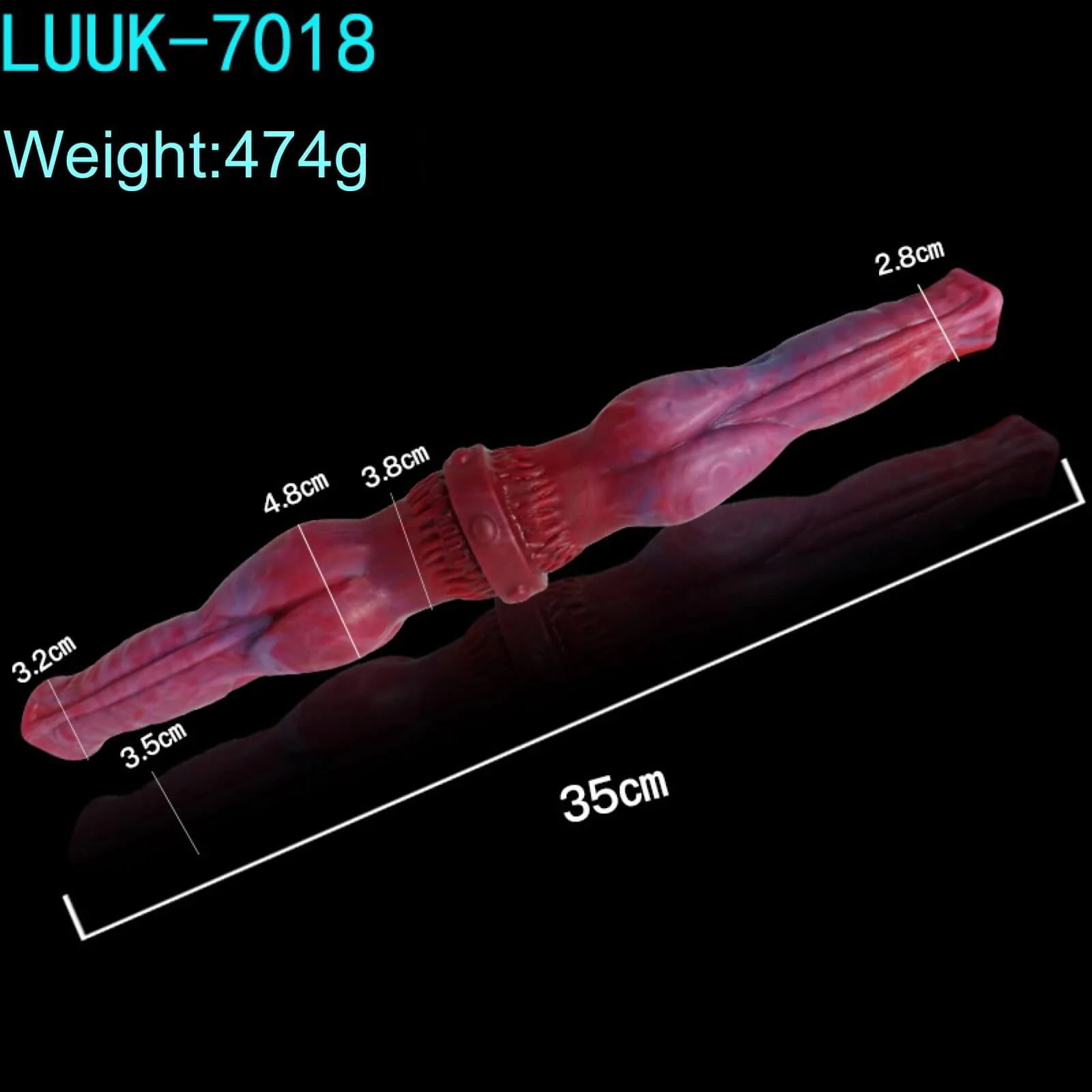 Double Headed Longyang Silicone Dildo - Image 2