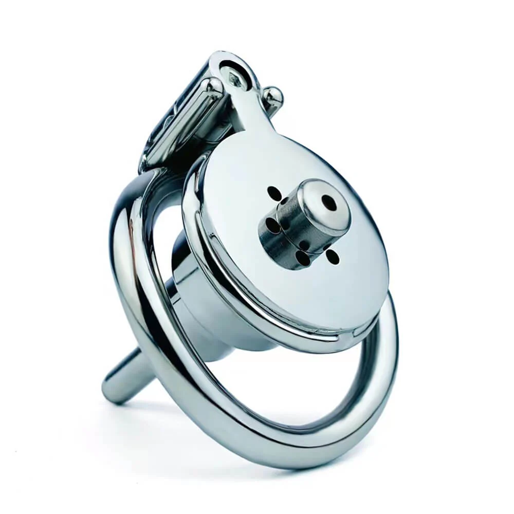 Double Screw Negative Chastity Cage With Catheter - Image 4