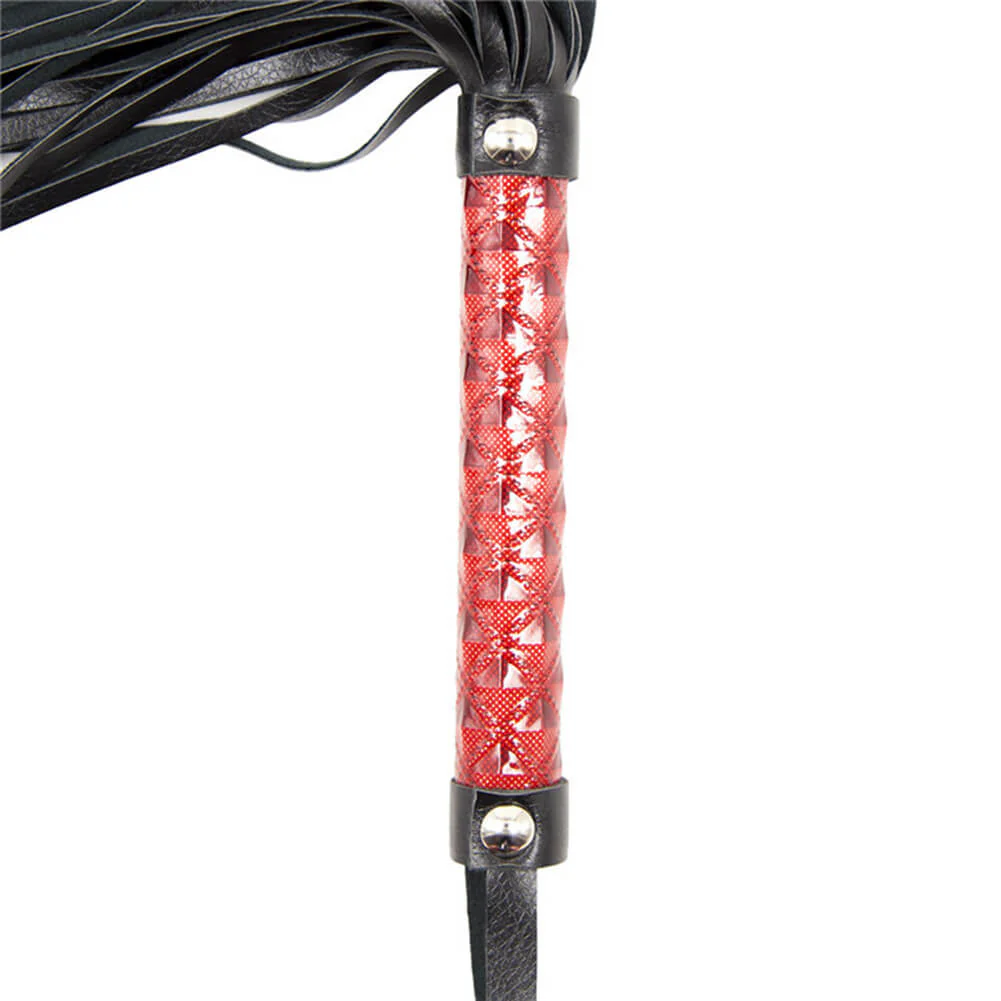 39cm Faux Leather SM Rope Flogger - Image 4