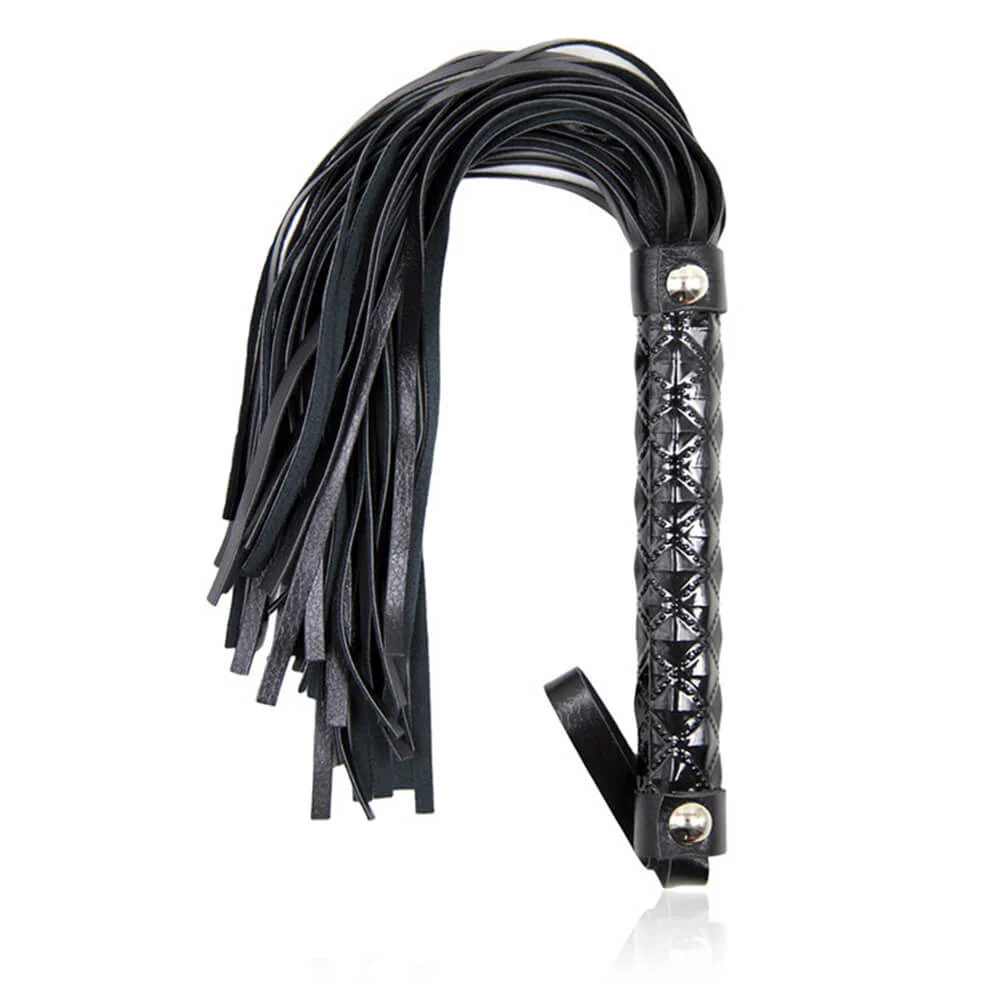 39cm Faux Leather SM Rope Flogger - Image 7