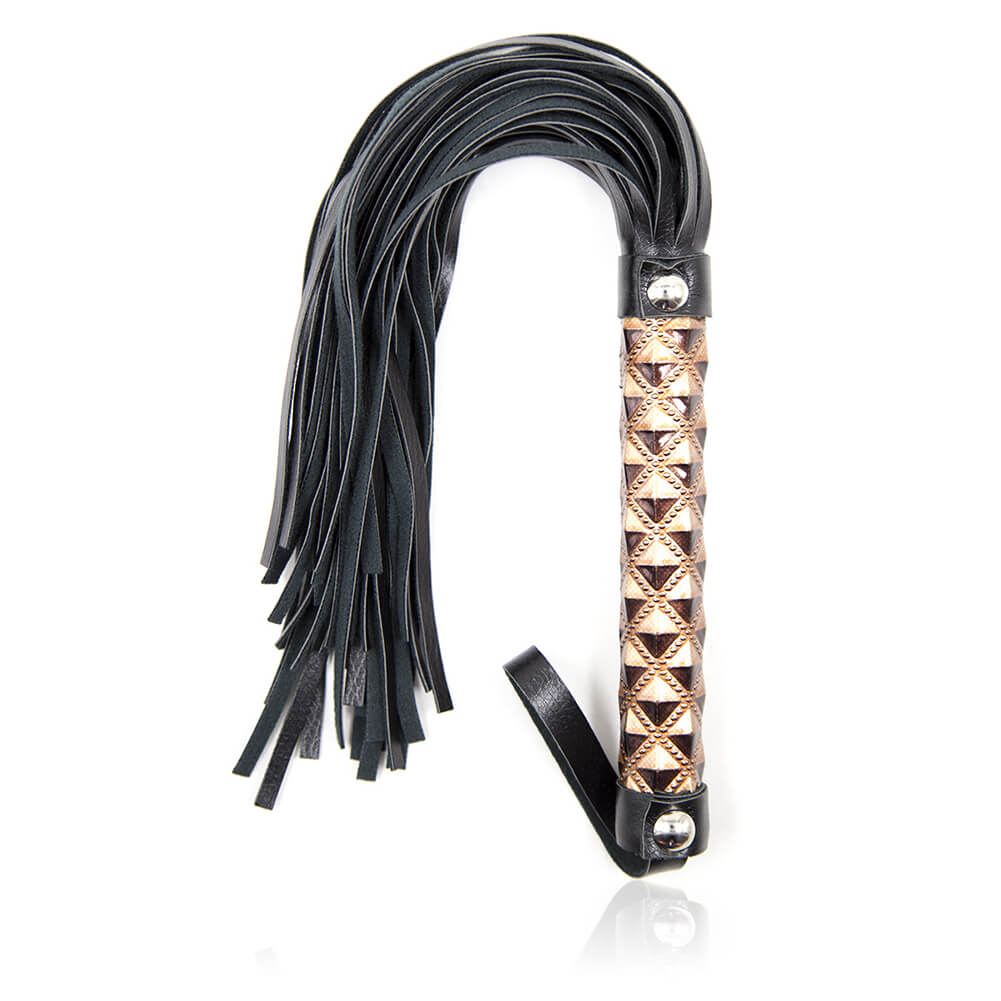 39cm Faux Leather SM Rope Flogger - Image 8