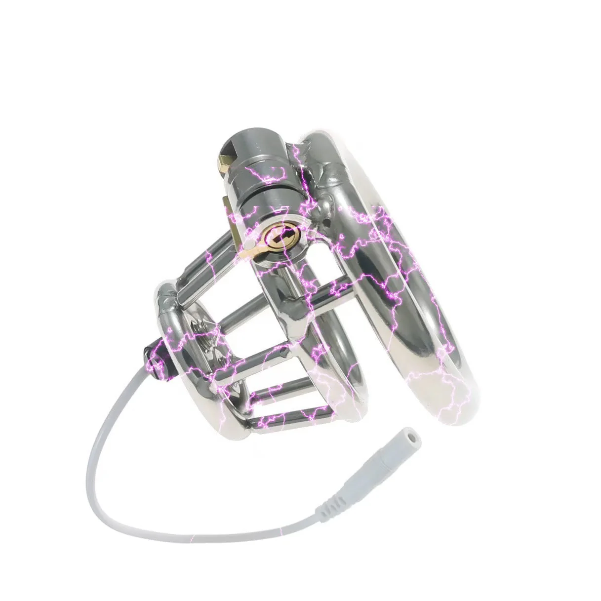Electric Stainless Steel Basket Chastity Cage - Image 2