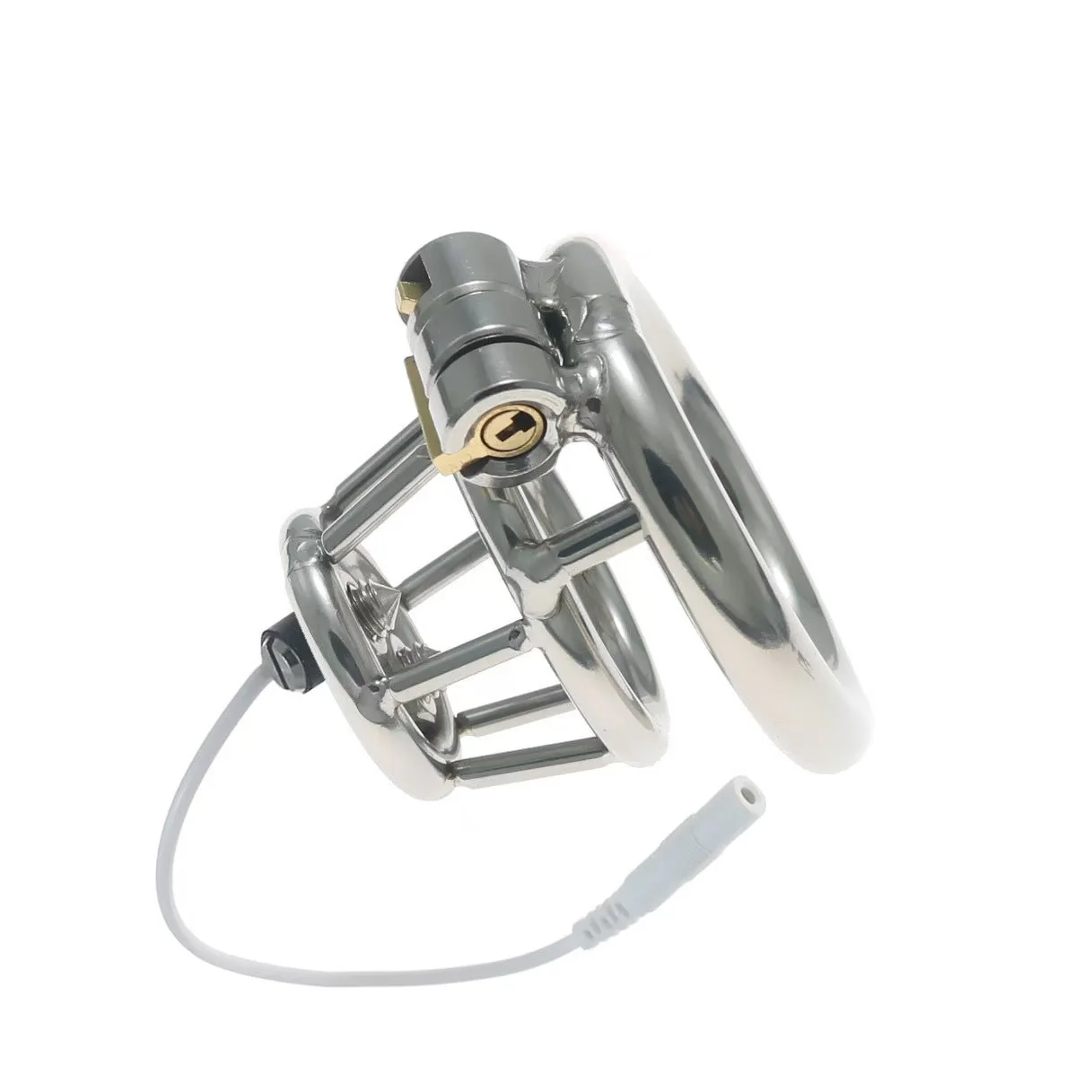 Electric Stainless Steel Basket Chastity Cage - Image 5