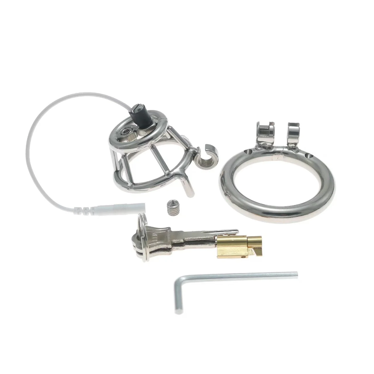 Electric Stainless Steel Basket Chastity Cage - Image 6